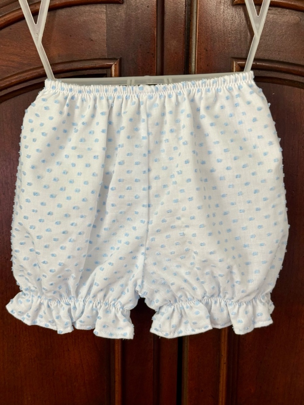 The Beaufort Bonnet Company Pink Blue Swiss Dot Bloomer Set 6-12M TBBC - Picture 8 of 10